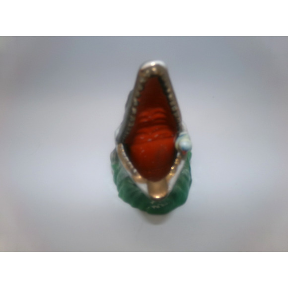 Vintage Nodder Bobber Ceramic Ashtray Dish Alligator Crocodile Jaw Japan 1950's - Picture 3 of 16